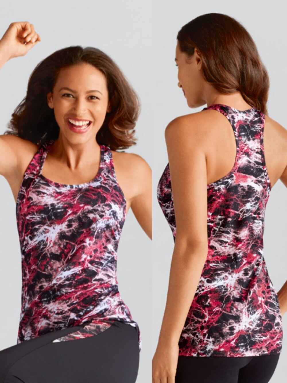 AMOENA Sport Wear Racer Back Tank for Mastectomy Sports Bra Top Womens M Active